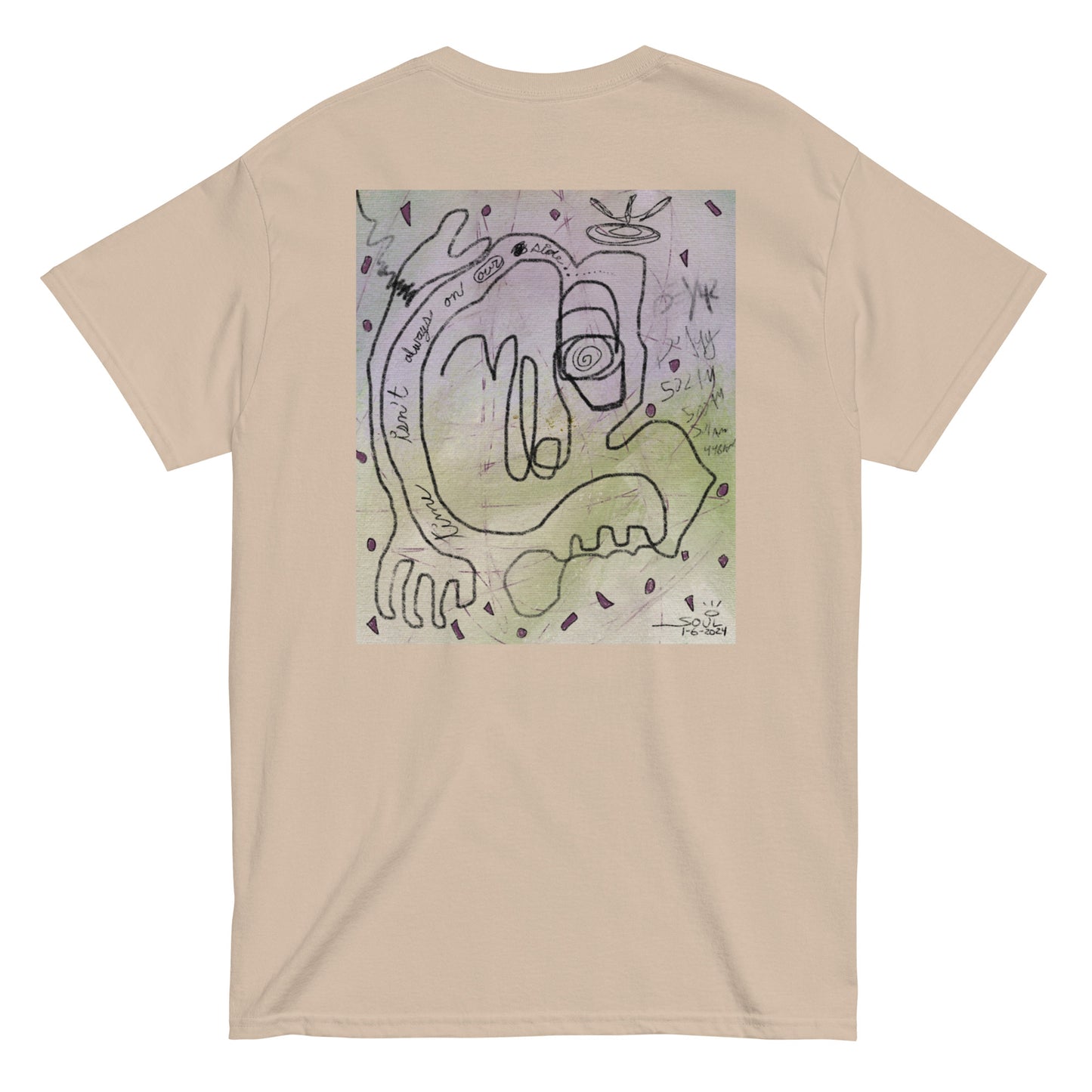 Dear Diary 4:48AM #37 - Collectible T-Shirt "Double-Sided Print - Based off the original 1/1 Solana NFT Print